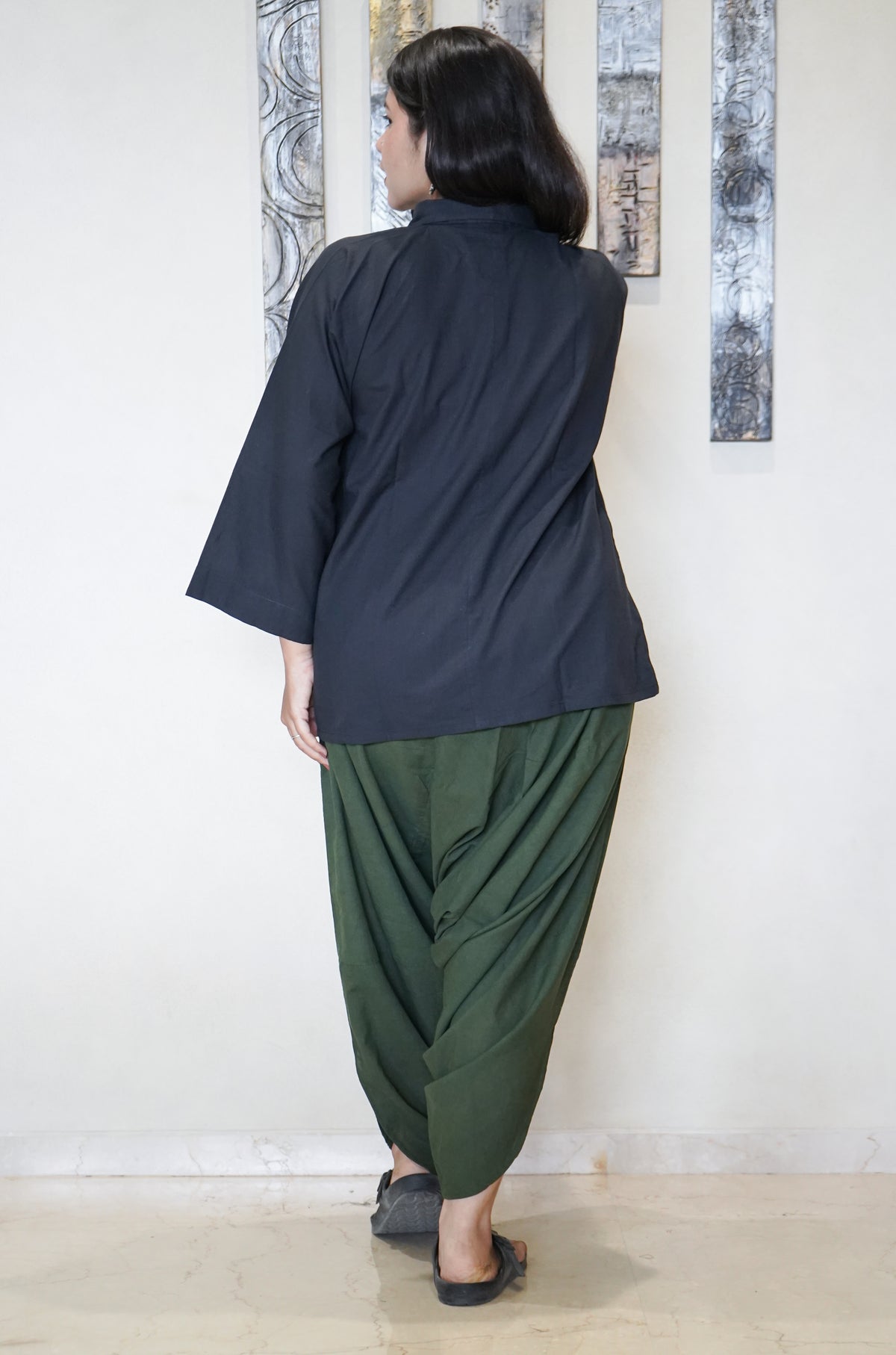 The Zoya Gathered Shirt & Dhoti Pants Co-ord Set