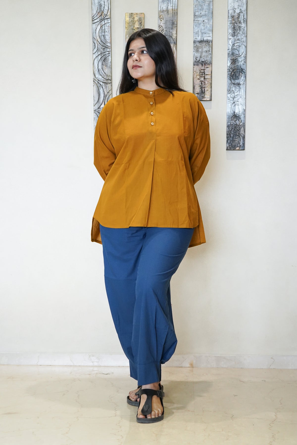 The Meera Gathered Tunic & Slouchy Pants Co-ord Set