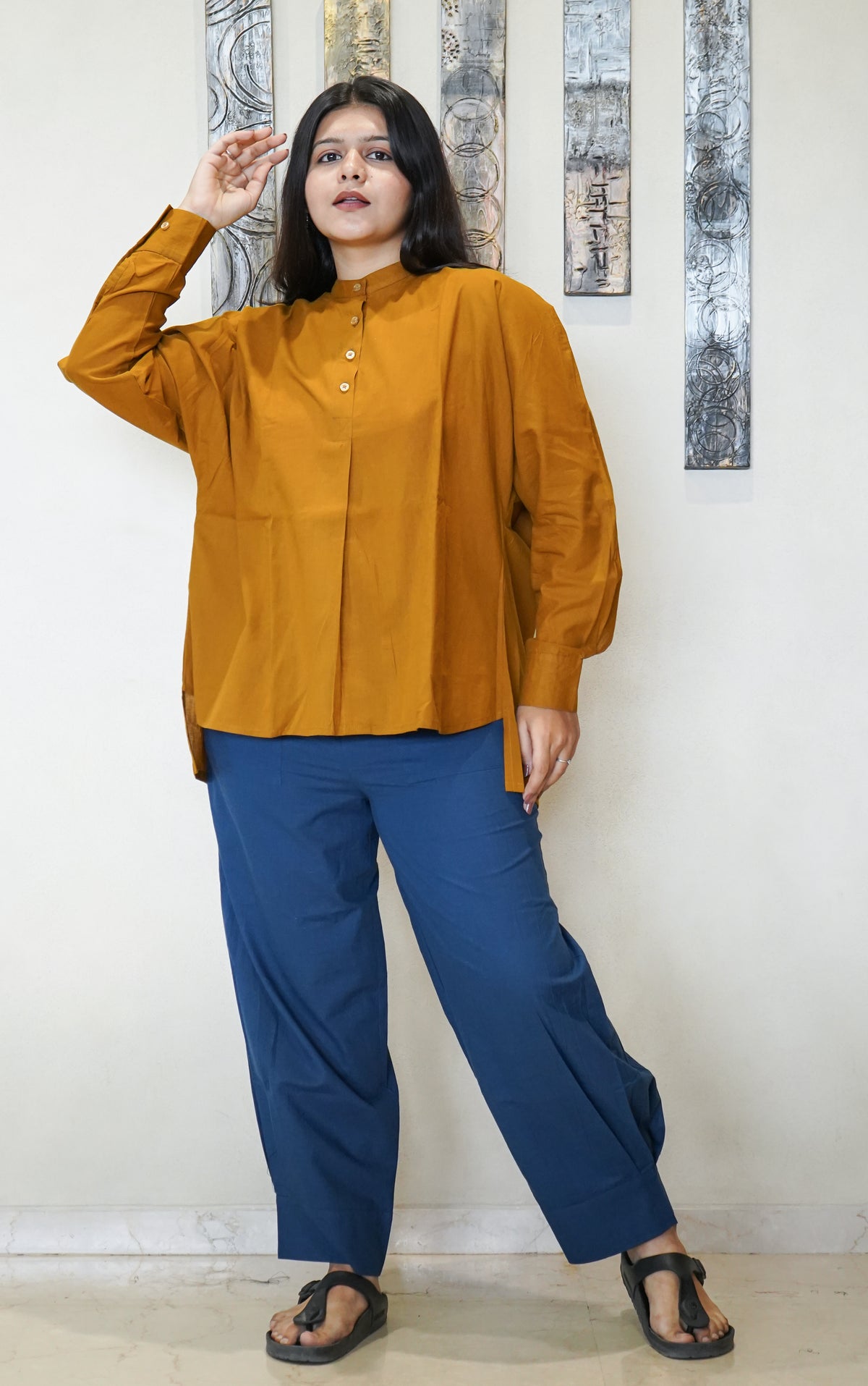 The Meera Gathered Tunic & Slouchy Pants Co-ord Set