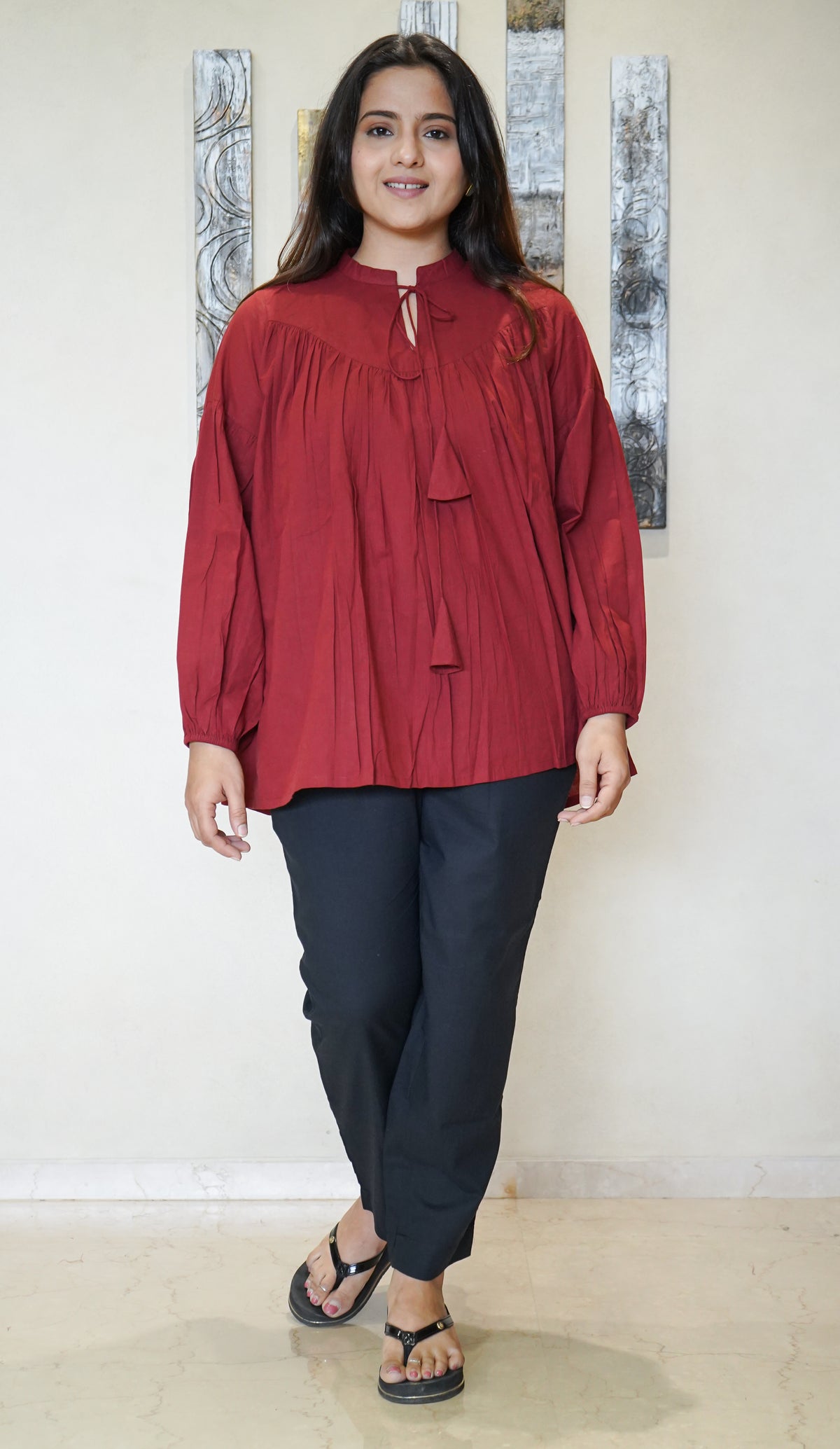 The Aditi Gathered Tunic & Slouchy Pants Co-ord Set