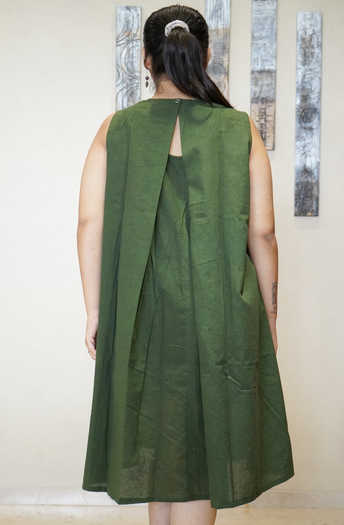 The Mira Split-Back Trapeze Dress