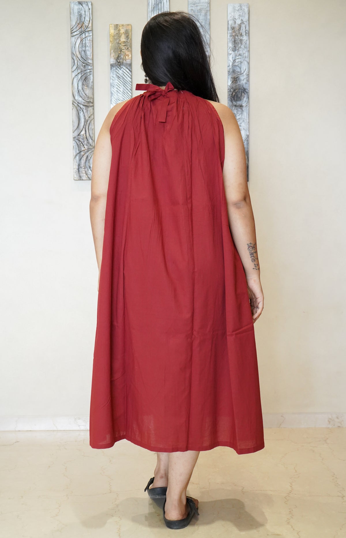 The Siya Halter Trapeze Dress