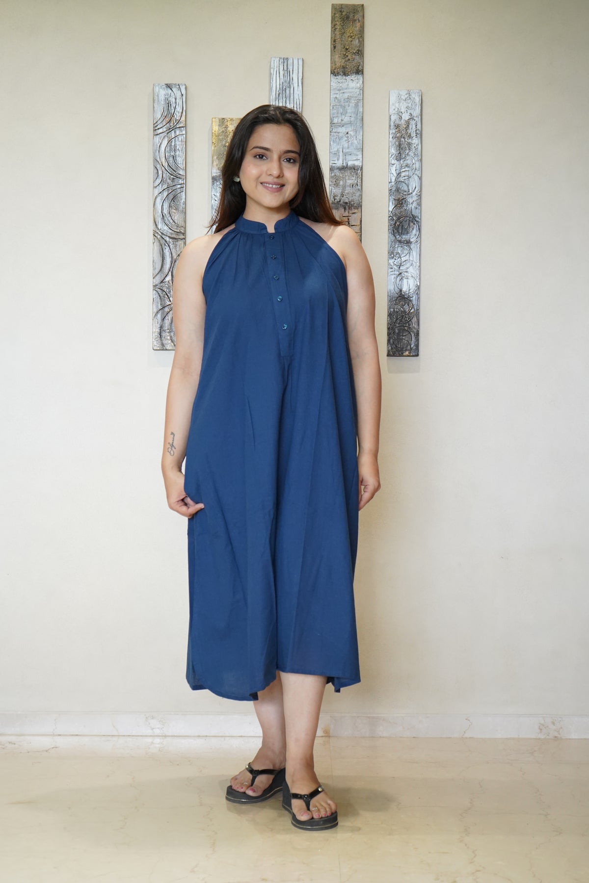 The Aditi Solid Kaftan Tunic Dress