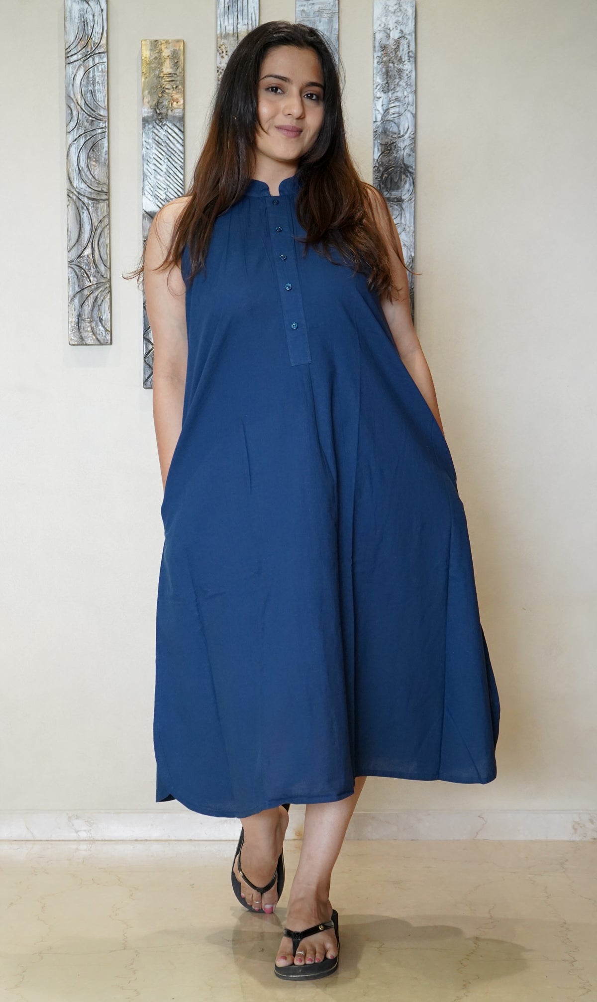 The Aditi Solid Kaftan Tunic Dress