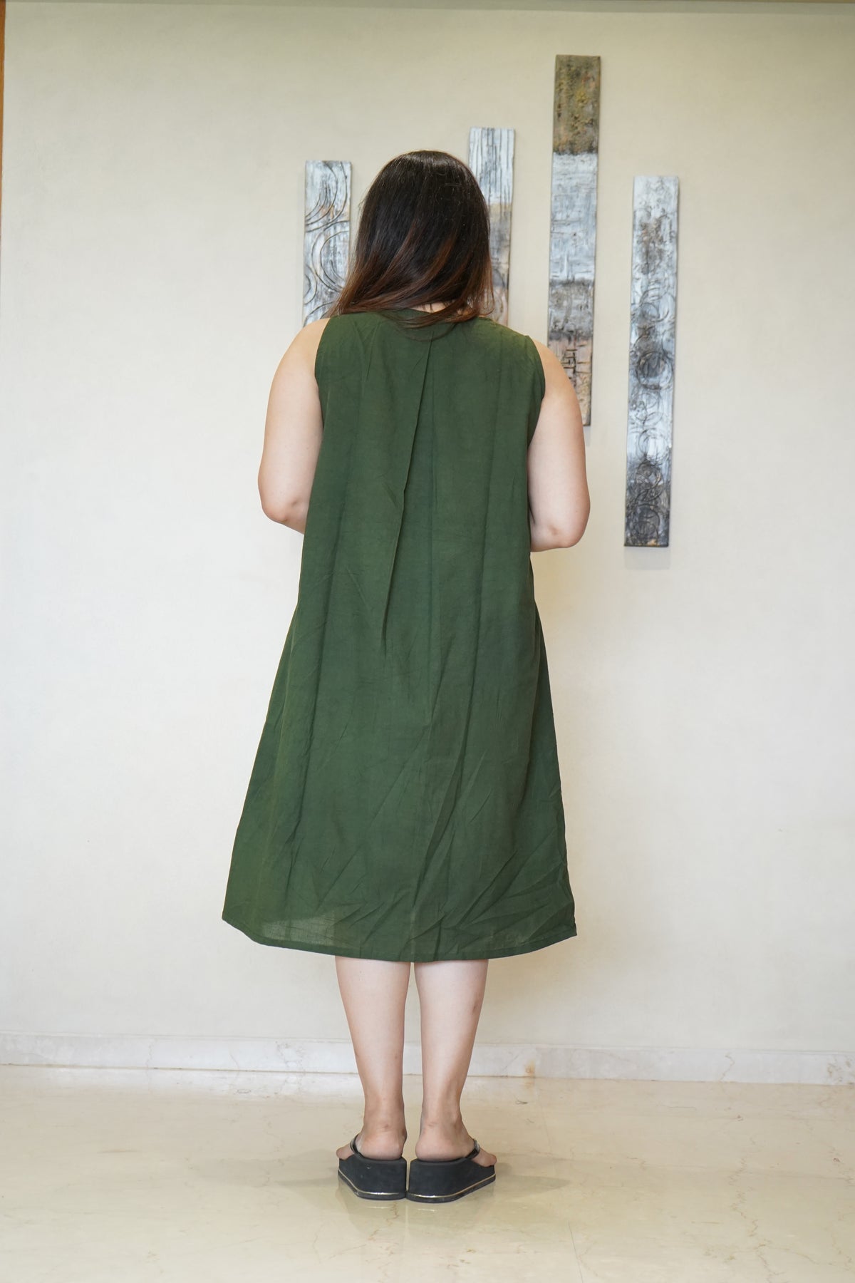 The Isha V-Neck Trapeze Dress