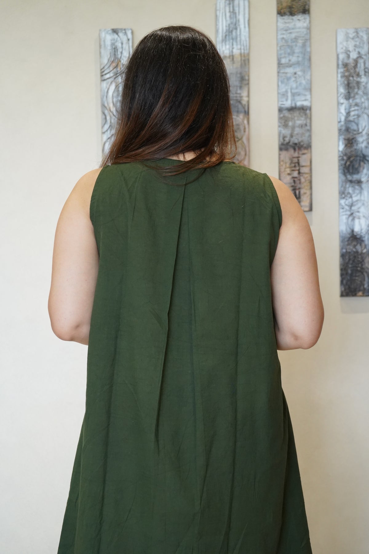 The Isha V-Neck Trapeze Dress