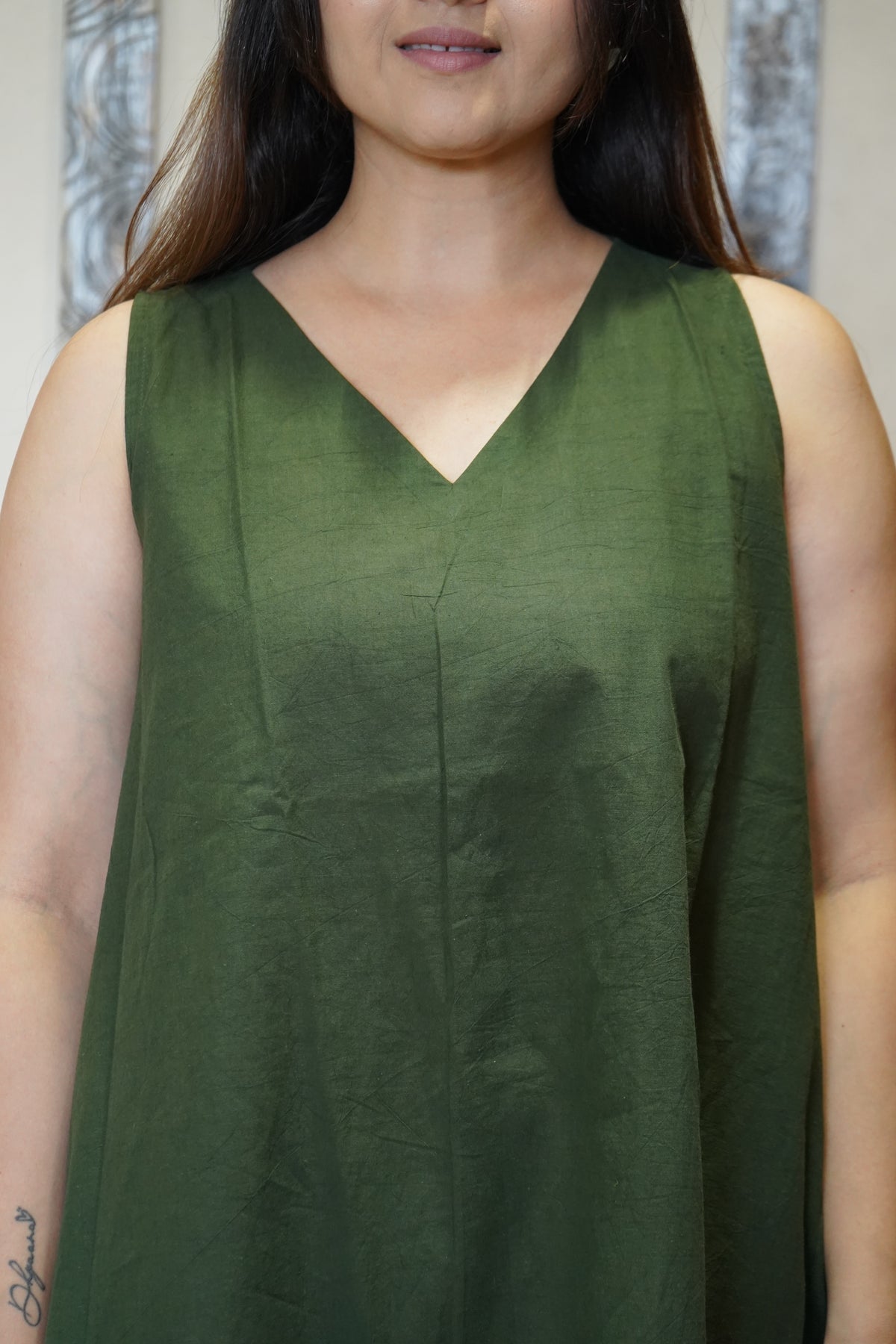 The Isha V-Neck Trapeze Dress