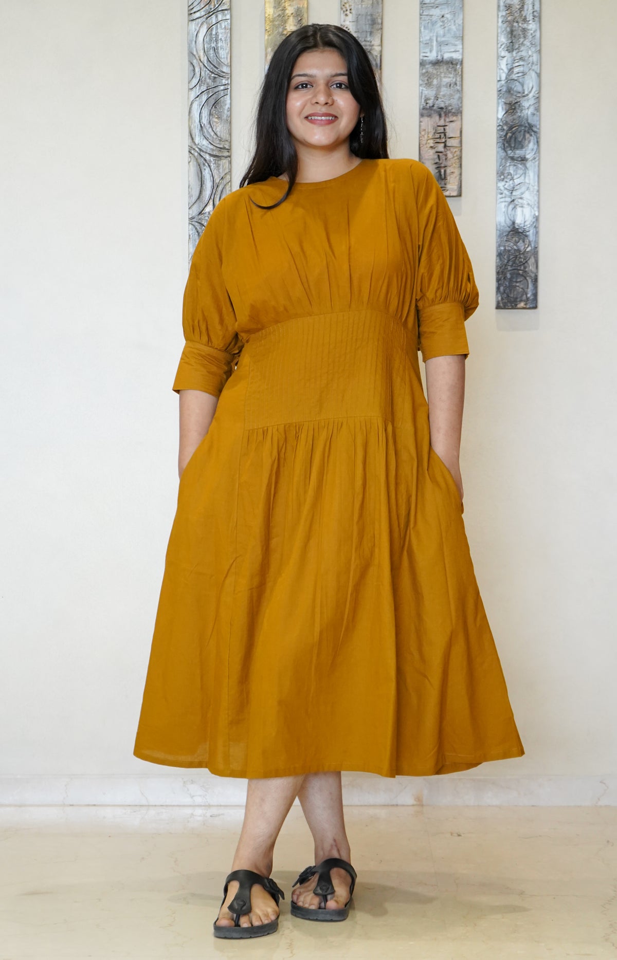 The Reya Smocked-Waist Maxi Dress