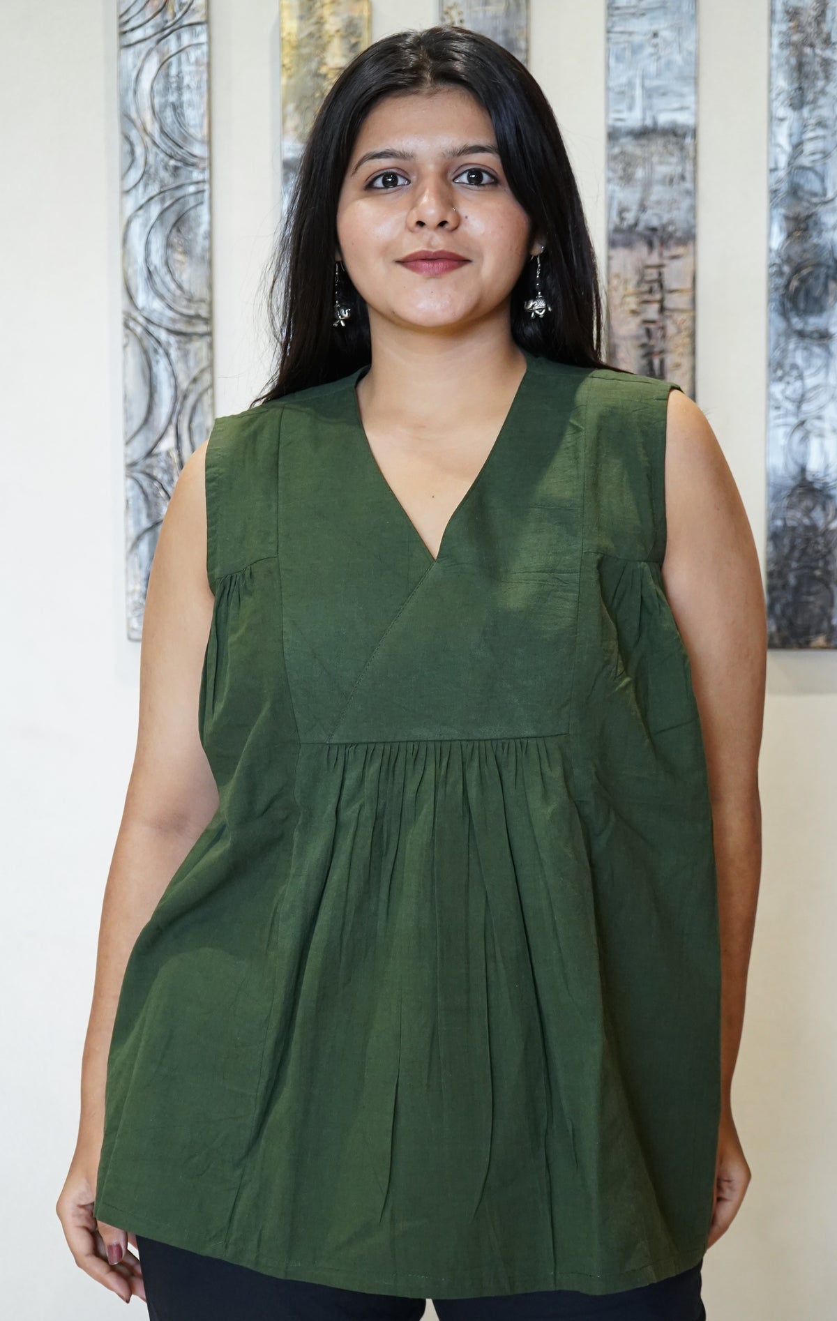 The Aditi Overlap Trapeze Tunic