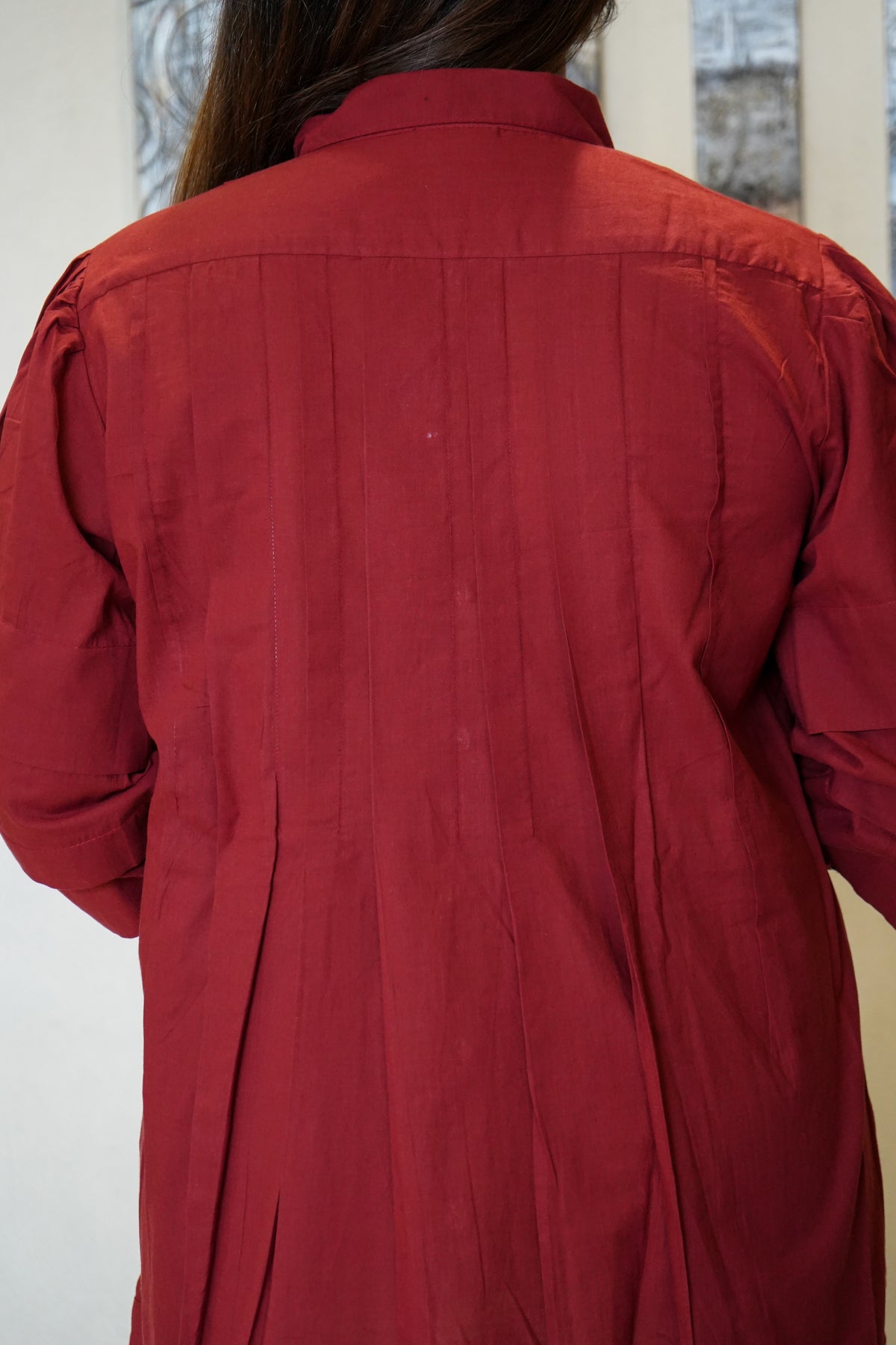The Riya Pleated-Back Artisan Shirt