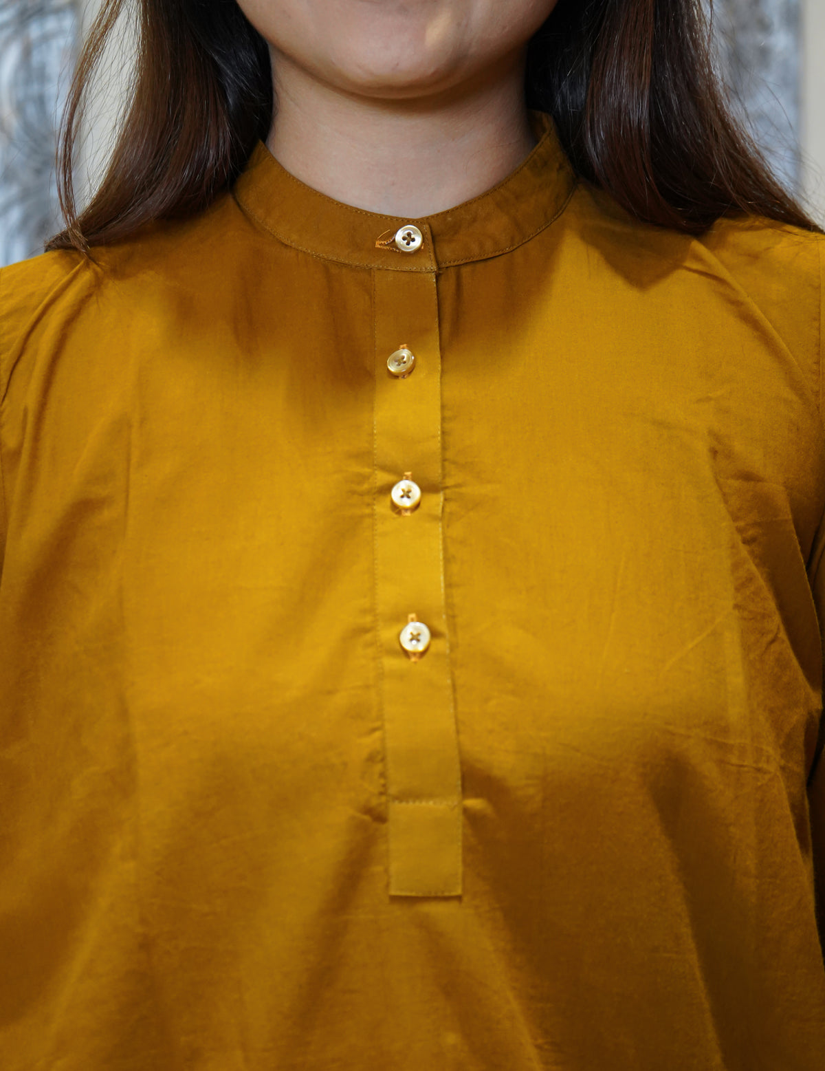 The Shanvi Mandarin Popover Top