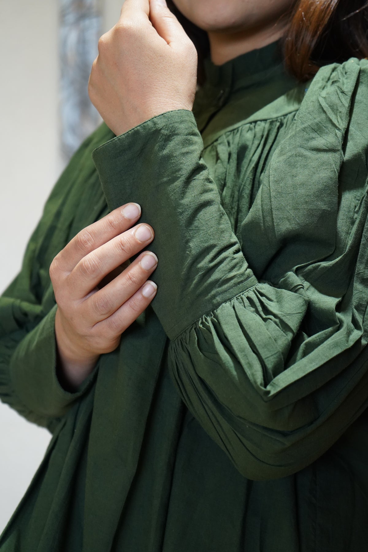 The Avani Ruffled-Neck Poet Top