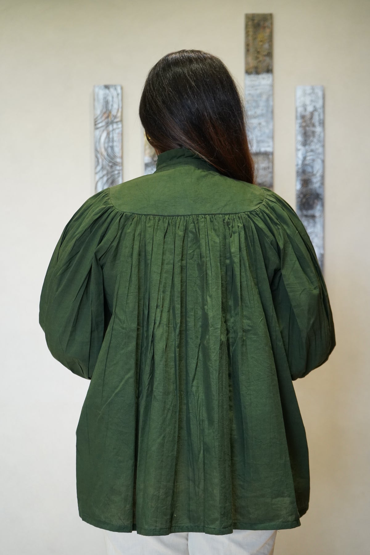 The Avani Ruffled-Neck Poet Top