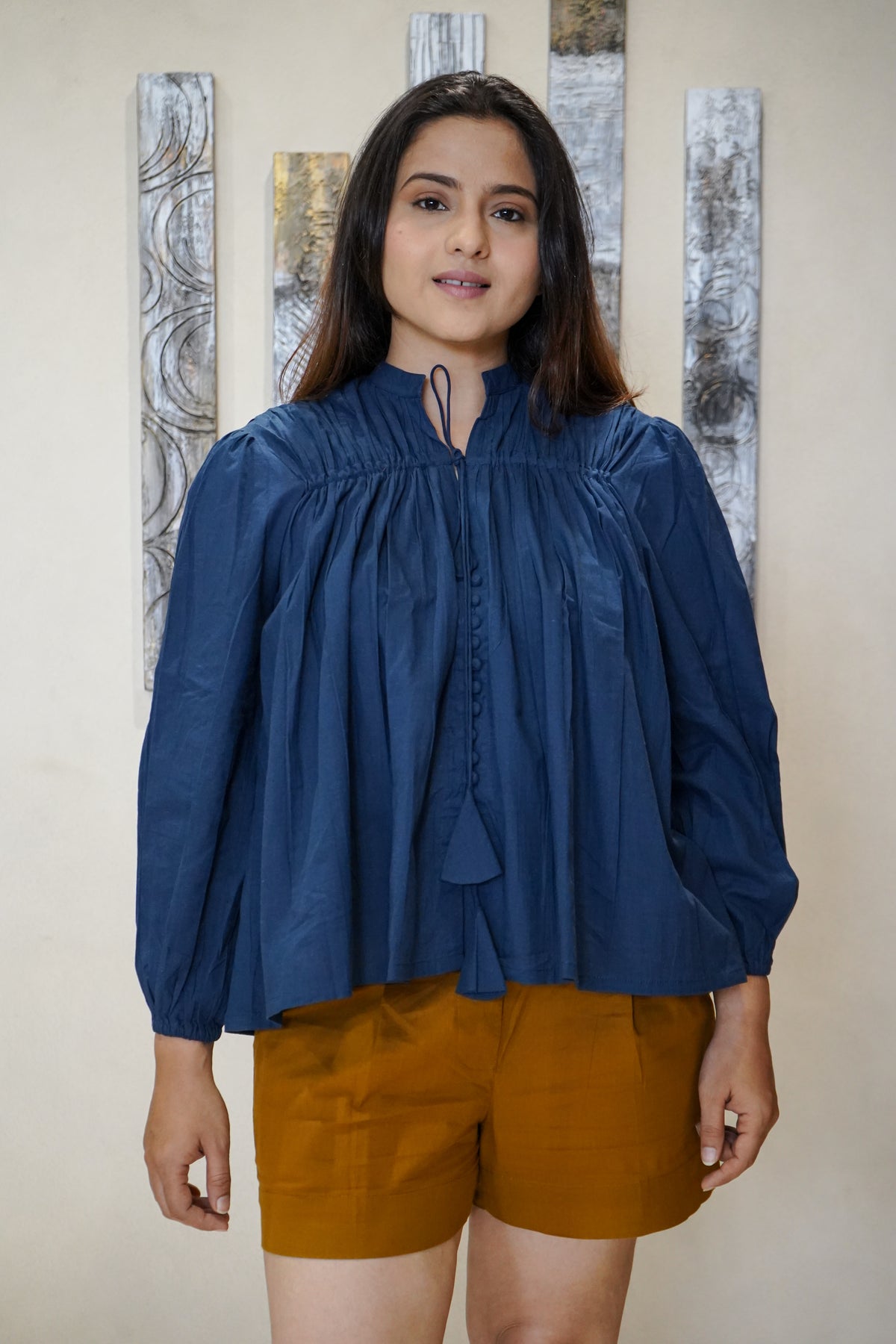 The Siya Gathered Tunic & Shorts Co-ord Set
