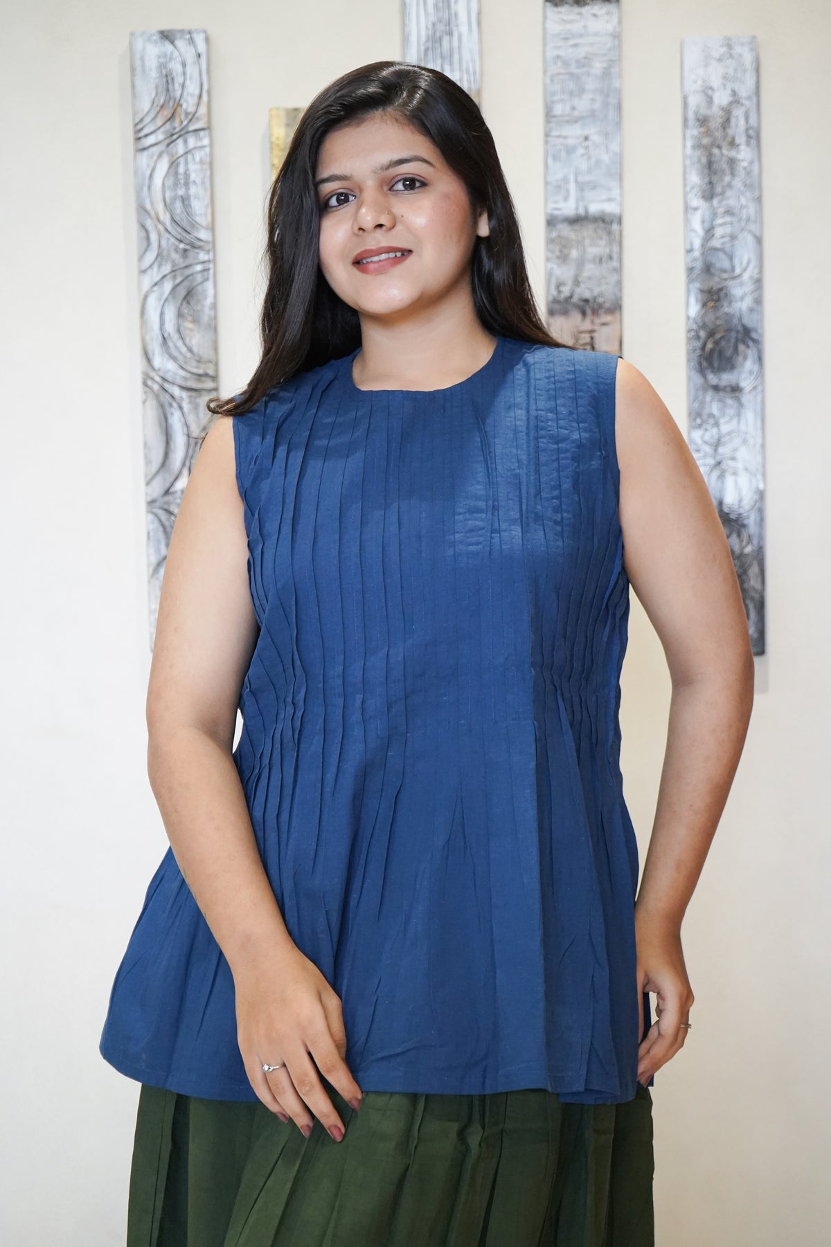 The Isha Pintuck Tunic & Maxi Skirt Co-ord Set