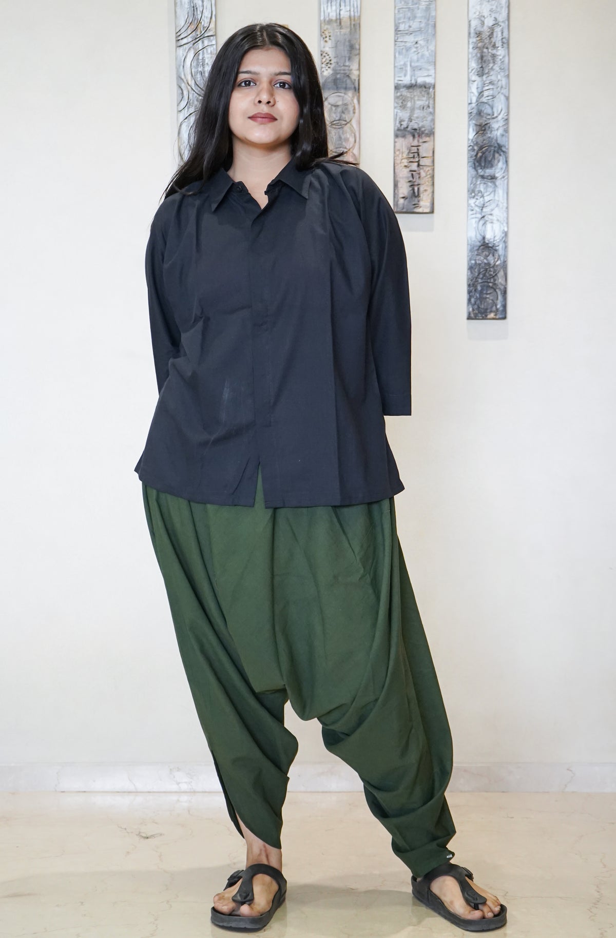 The Zoya Gathered Shirt & Dhoti Pants Co-ord Set