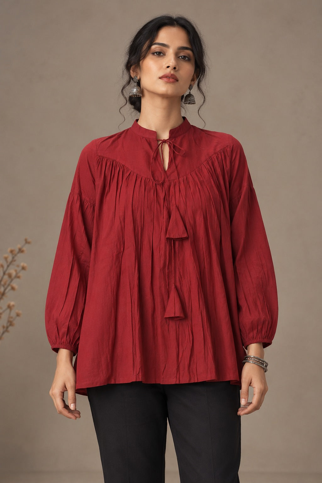 The Aditi Gathered Tunic & Slouchy Pants Co-ord Set
