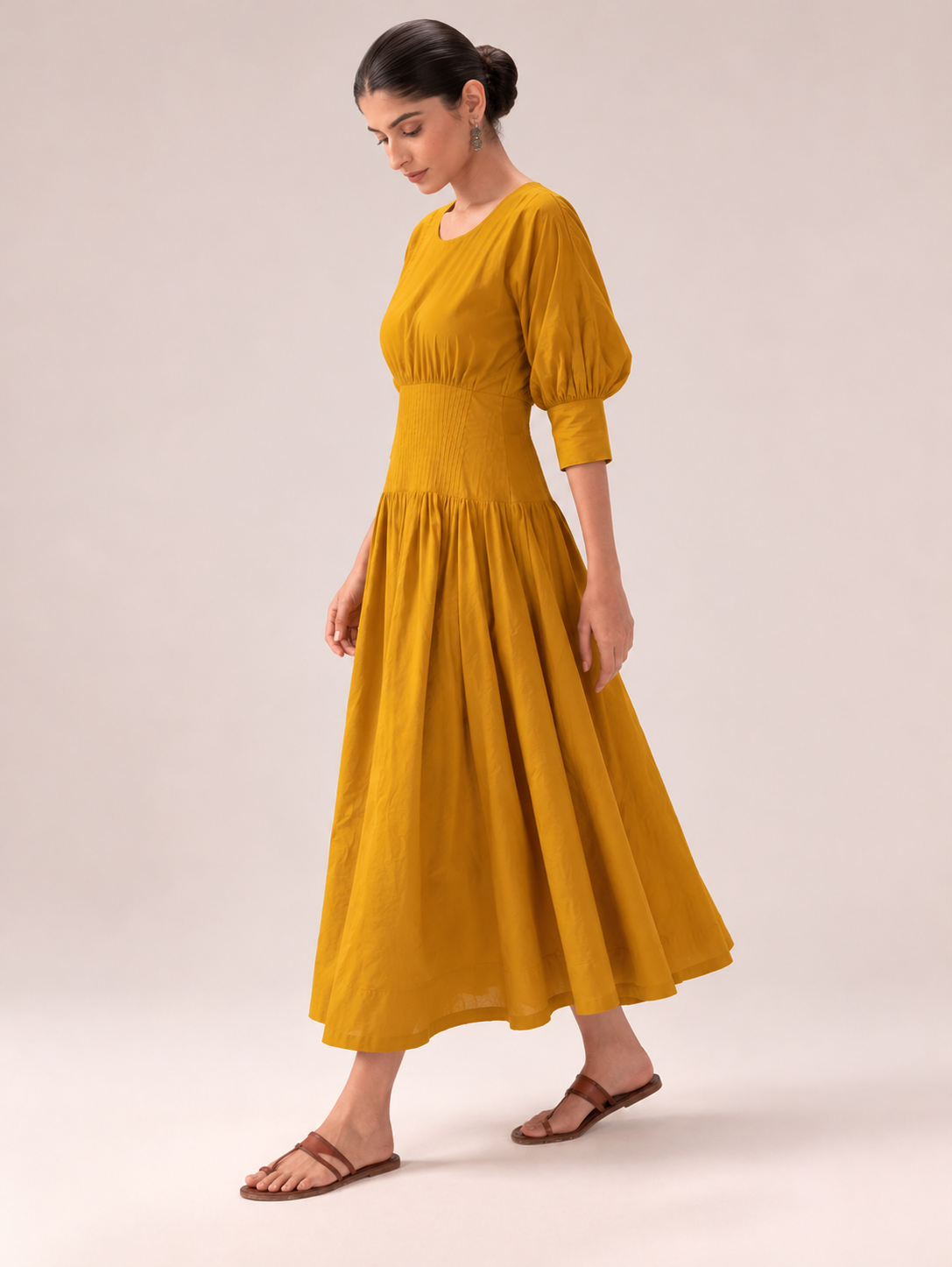 The Reya Smocked-Waist Maxi Dress
