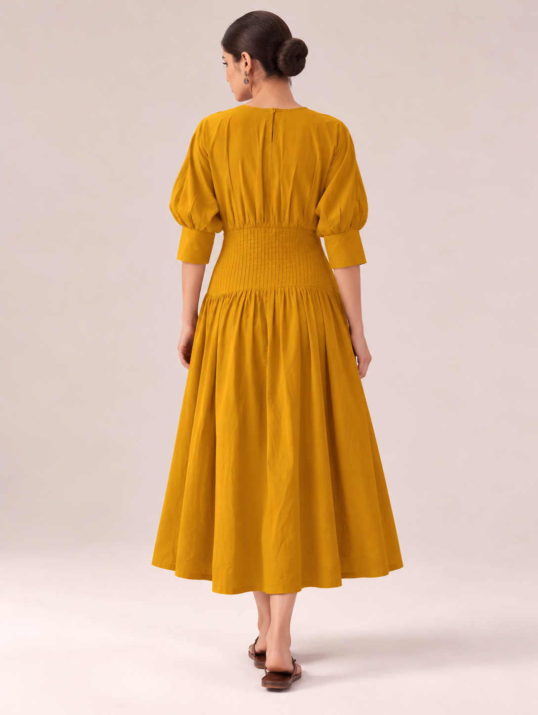 The Reya Smocked-Waist Maxi Dress