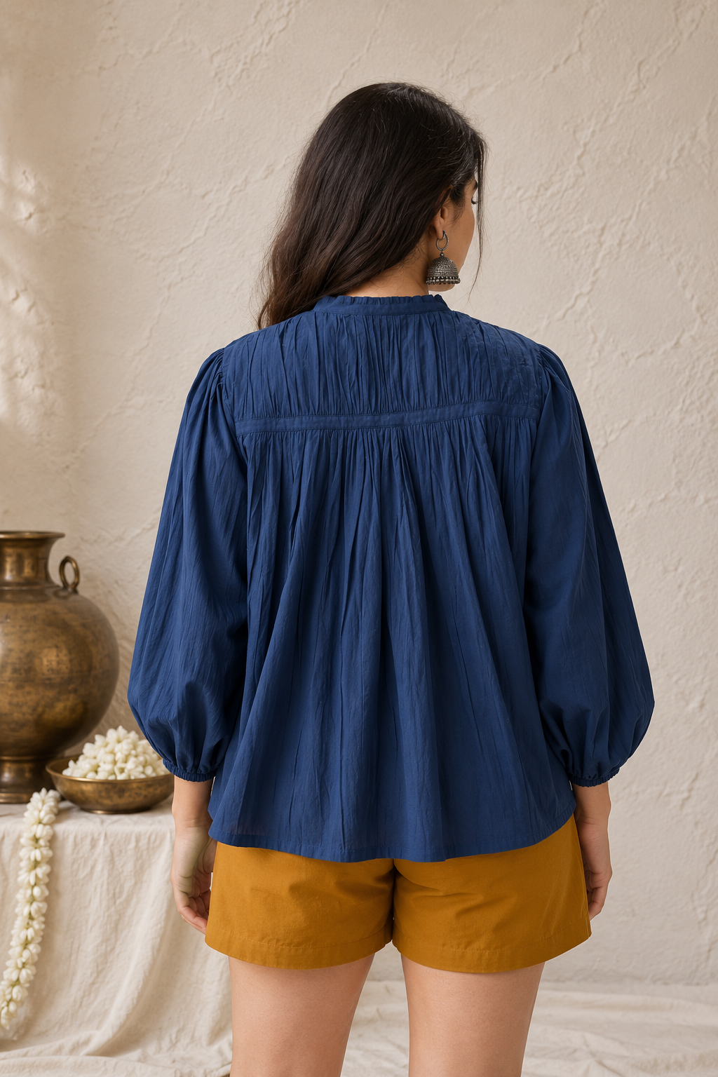 The Siya Gathered Tunic & Shorts Co-ord Set